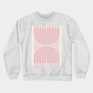 Pink Abstract Preppy Y2k Maximalist Design Crewneck Sweatshirt